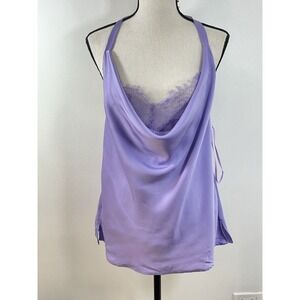 Do + Be Collection OPEN BACK TIE Cowl Neck Lace Sz L